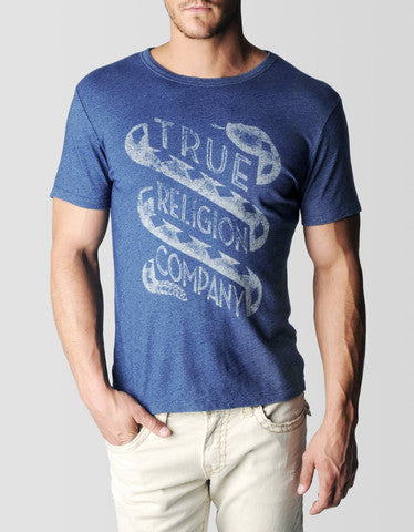 RATTLE INDIGO MENS TEE RATTLE INDIGO MENS TEE