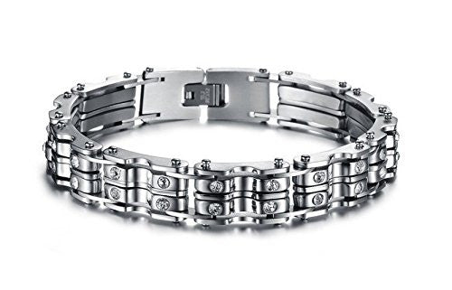 Trendy Lions Men's Italian stainless steel Heavy duty Luxury bracelet